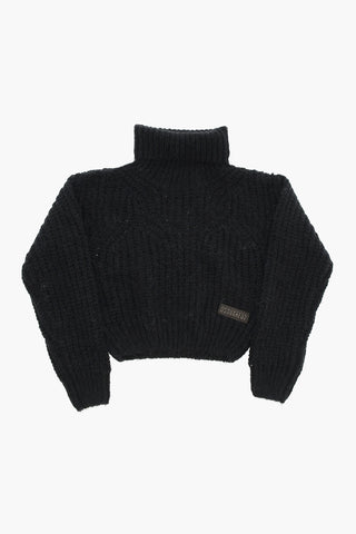 Maglia A Collo Alto in Misto Lana 