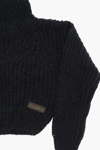 Maglia A Collo Alto in Misto Lana 