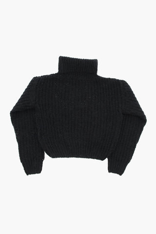 Maglia A Collo Alto in Misto Lana 