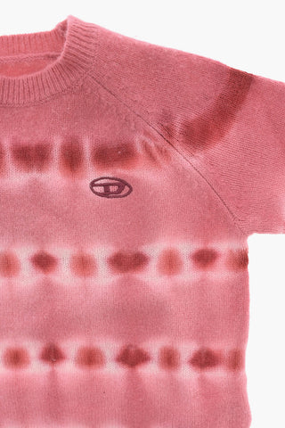 Maglia Girocollo in Lana Motivo Tie Dye