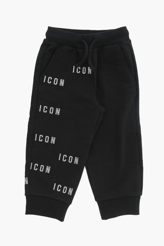 ICON 면 조거 팬츠 스트라스 모노그램