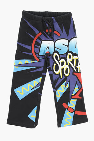 Printed Cotton Joggers With Elastic Waistband