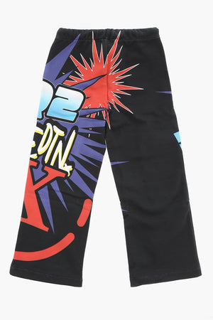 Printed Cotton Joggers With Elastic Waistband