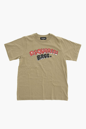 T-shirt Girocollo in Cotone con Stampa Logo