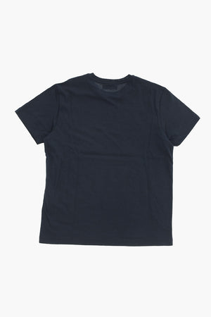 Cotton Crewneck T-Shirt with Front Monogram