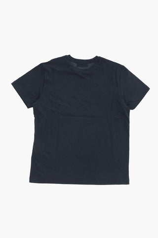 Rundhals-T-Shirt aus Baumwolle mit Front-Monogramm