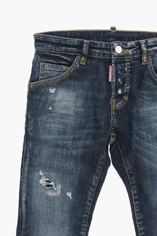 Jeans COOL GUY Distressed with Logo Button