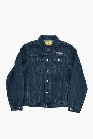Denim Jacket with Glitter Logo