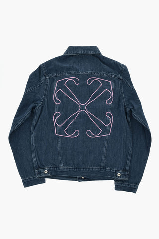 Denimjacke mit glitzerndem Logo