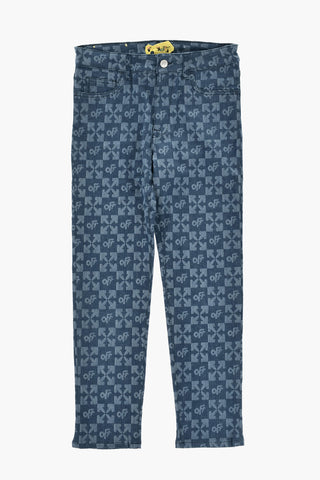 Jeans with All-Over Monogram