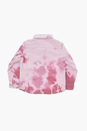 Rippen‑Velourshemd mit Tie‑Dye‑Effekt