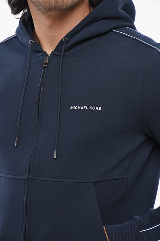 Uni-Sweatshirt Mit Logoband Und Reißverschluss