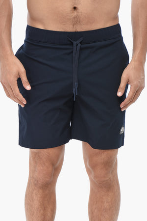 Boxer Swim Trunks With Waist Drawstring