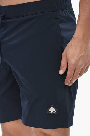 Boxer Swim Trunks With Waist Drawstring