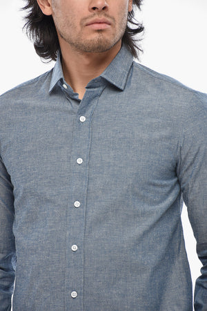 Camicia Slim Fit con Collo Francese