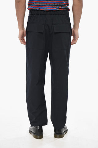 Pantaloni Casual in Cotone con Elastico In Vita