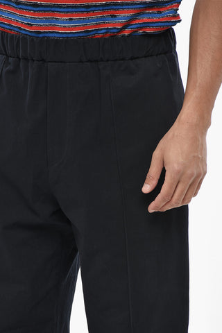 Pantaloni Casual in Cotone con Elastico In Vita