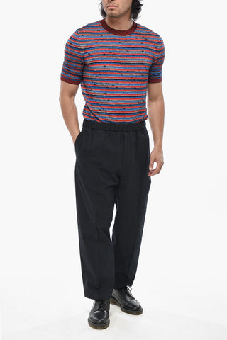 Pantaloni Casual in Cotone con Elastico In Vita