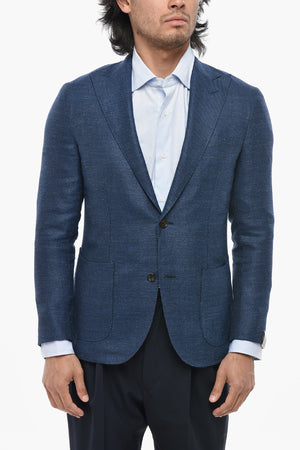 Blazer in Misto Lana Twill GATE con Rever a Lancia