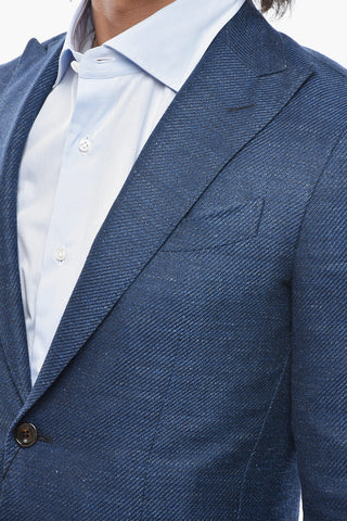 Wool-Blend Twill Blazer GATE with Peak Lapel