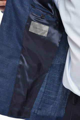 Wool-Blend Twill Blazer GATE with Peak Lapel