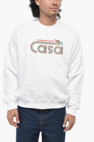 Garment-Dyed Cotton Crewneck Sweatshirt EQUIPEMENT SPORTIF