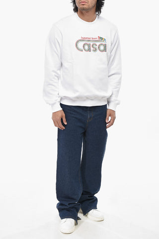 Garment-Dyed Cotton Crewneck Sweatshirt EQUIPEMENT SPORTIF