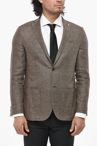 CC COLLECTION Blazer in Misto Lino RIGHT con Tasche a Toppa