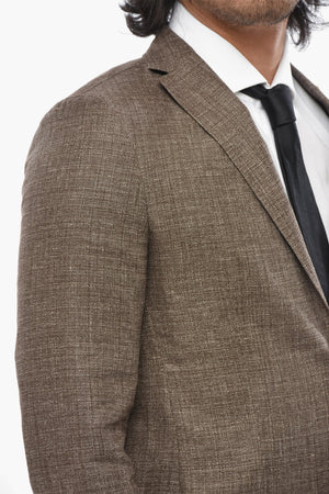 CC COLLECTION Linen-Blend Blazer RIGHT With Patch Pockets
