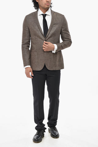 CC COLLECTION Blazer in Misto Lino RIGHT con Tasche a Toppa