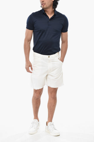 Relaxed-Fit Shorts THE POLO DUNGAREE With Frayed Hem