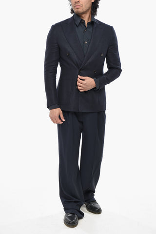Doppelreihiger Blazer GATE aus Wollmischung mit spitzem Revers