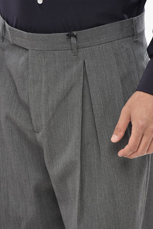 Virgin Wool Double-Pleat Trousers