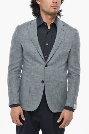 Cotton-Blend Blazer GATE with Houndstooth Pattern
