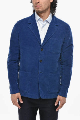 Jacke Aus Geripptem Velours Mit Aufgesetzten Taschen