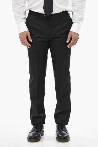 CODE Three-Piece Virgin Wool Suit with Satin Peak Lapel