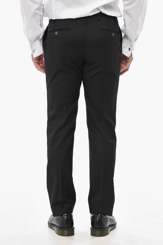 CODE Three-Piece Virgin Wool Suit with Satin Peak Lapel