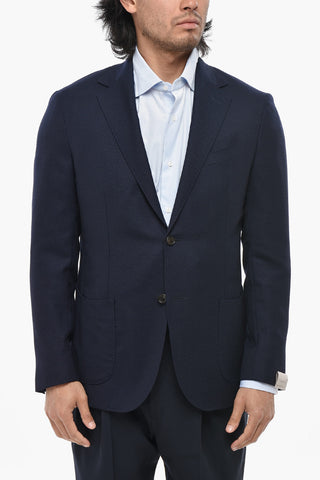 Virgin Wool Twill Blazer GATE With Patch Pockets