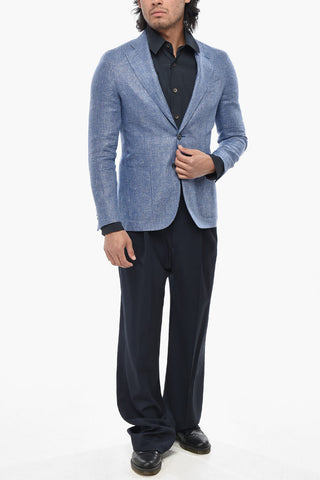CC COLLECTION Linen-Blend Unlined Blazer REWARD