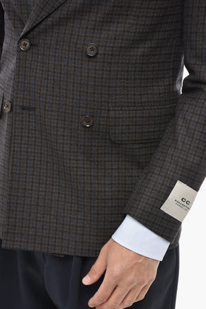 CC COLLECTION Double-Breasted Blazer RETAILORED With Gingham Pattern