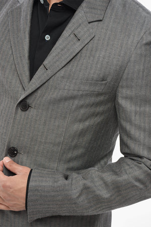 Blazer Aus Leinenmischung Mit 3 Knöpfen Und Pattentaschen