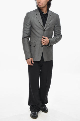 Linen-Blend Blazer With 3 Buttons And Flap Pockets