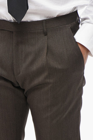 CC COLLECTION Herringbone Wool Double-Breasted Suit RETAILORED