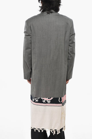 Virgin Wool Coat RICCIONE with Fringes