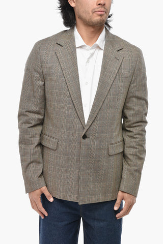 Cotton-Blend Blazer MAFFRETT With District Check Pattern And Flap Pockets