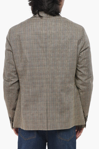 Cotton-Blend Blazer MAFFRETT With District Check Pattern And Flap Pockets