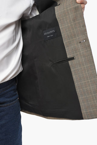 Cotton-Blend Blazer MAFFRETT With District Check Pattern And Flap Pockets