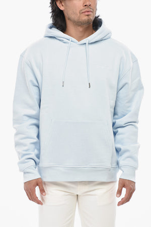 Cotton Hooded Sweatshirt with Patch Pocket