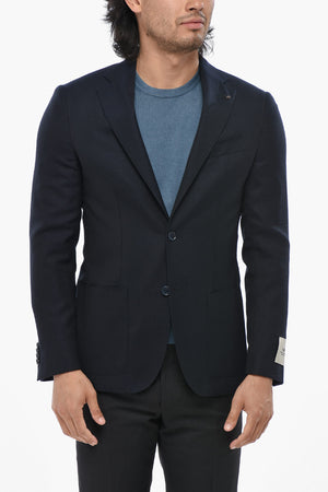 CC COLLECTION Virgin Wool Hopsack Blazer REFINED