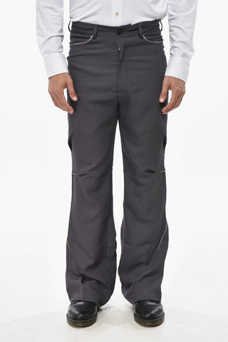 Casual Wool-Blend Pants OHNE K-DART With Belt Loops